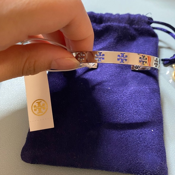 Tory Burch Pierced T Cuff bracelet - Picture 2 of 3